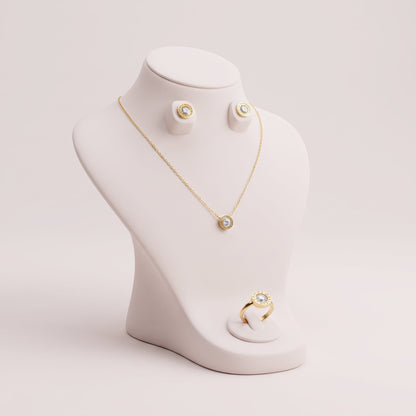 NoorPosh.pk Designer Golden Jewellery Set
