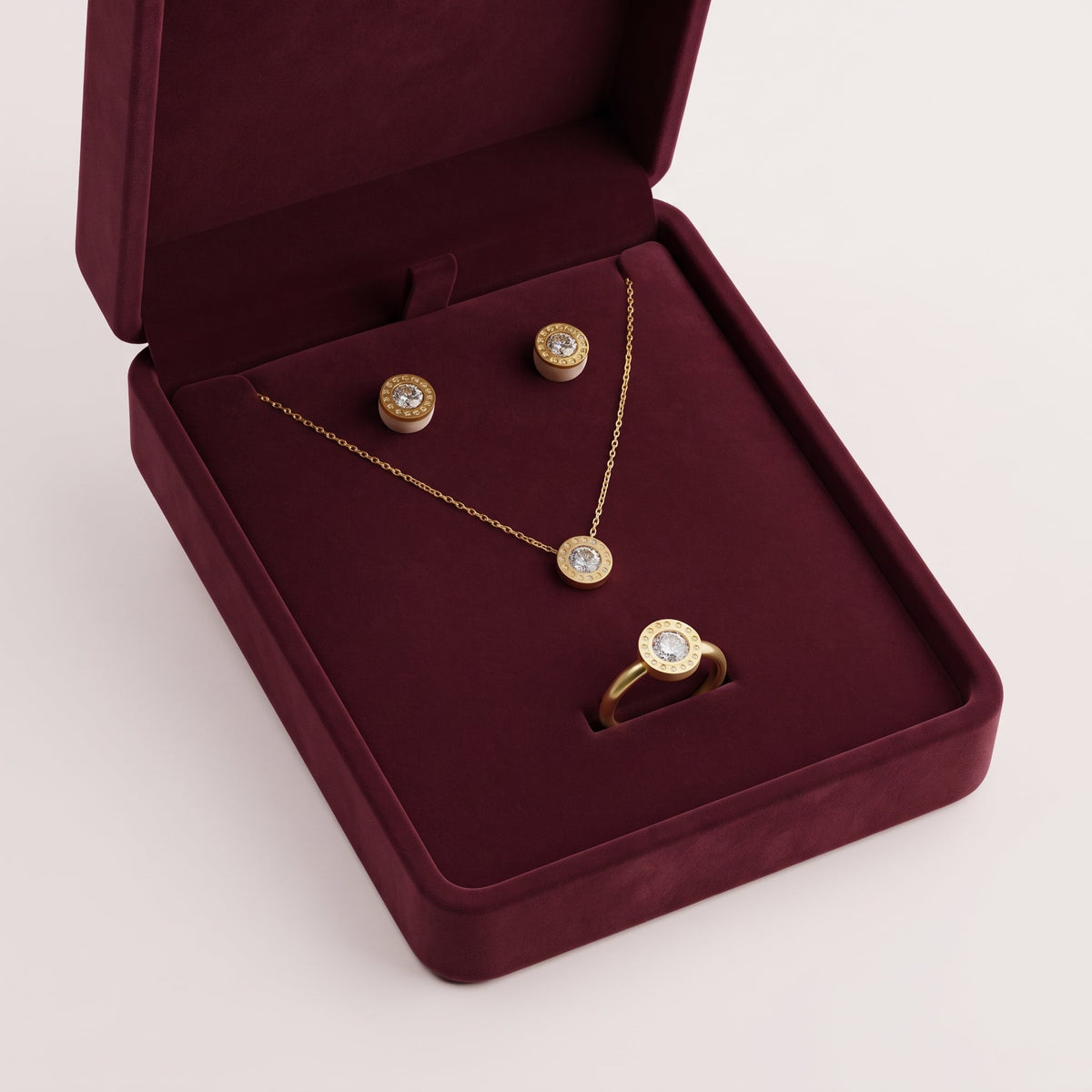NoorPosh.pk Designer Golden Jewellery Set