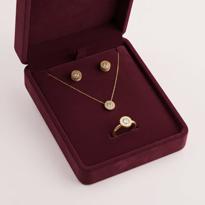 NoorPosh.pk Designer Golden Jewellery Set