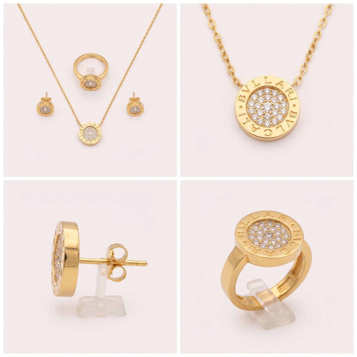 NoorPosh.pk Designer Golden Jewellery Set