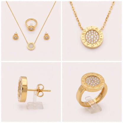 NoorPosh.pk Designer Golden Jewellery Set