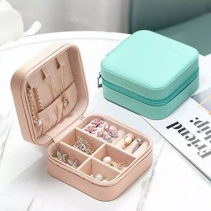 Noor Posh Luxury Velvet Travel Jewelry Box & Organizer