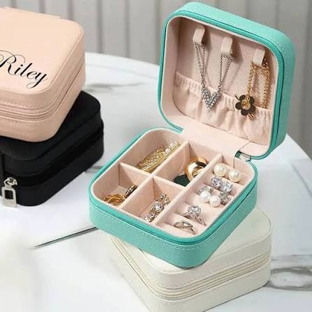 Noor Posh Luxury Velvet Travel Jewelry Box & Organizer