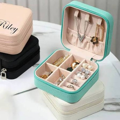 Noor Posh Luxury Velvet Travel Jewelry Box & Organizer