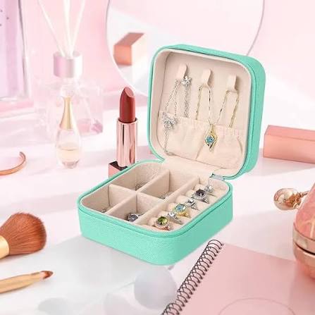 Noor Posh Luxury Velvet Travel Jewelry Box & Organizer